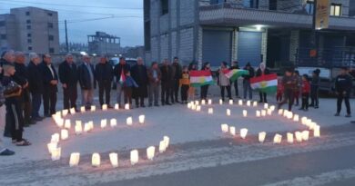 محليتي الحسكة للمجلس الكردي توقد الشموع إحياء لذكرى تفجير نوروز 2015 