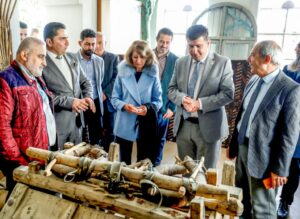 شاناز أحمد تتفقد أجنحة متحف التراث الكردي في السليمانية