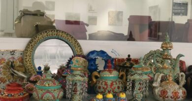 مواطنة من شرق كردستان تبدع في الأعمال اليدوية وتعرض أعمالها في متحف بمدينة السليمانية