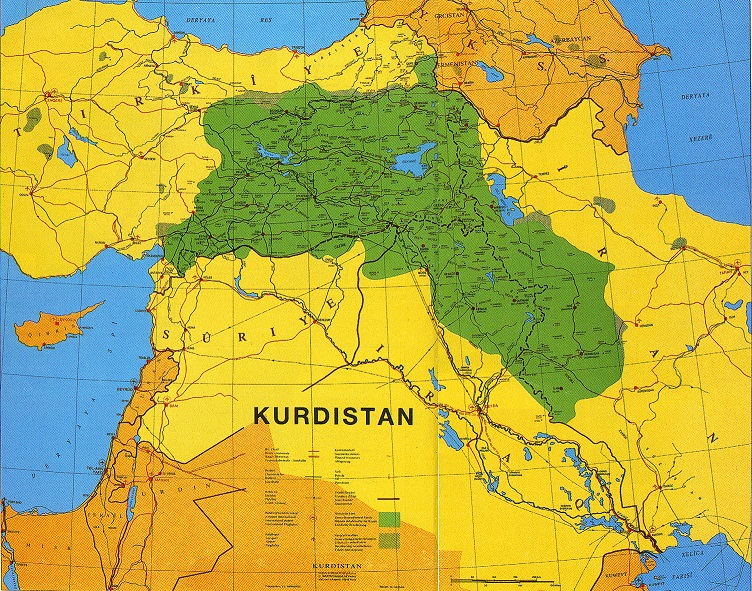 map kurdistan