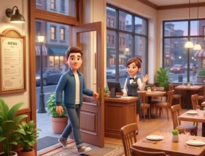 قصة إنكليزية للمبتدئين.. المطعم وتناول الطعام