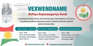 Hevgirtina Civaka Sivîl a Kurdî Hefteya Rojnamegeriya Kurdî dest pê dike bi bîranîna derbasbûna 128 salan ji çapkirina yekem rojnameya kurdî