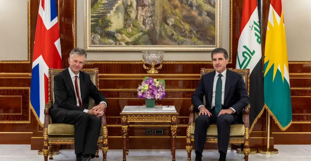 نيجيرفان بارزاني ومستشار الأمن القومي البريطاني يبحثان التعاون الأمني والعسكري